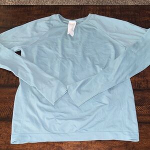 Athleta Girl L/12 Blue Long Sleeve Shirt